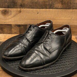 ALDEN NEW ENGAND MENS DRESS SHOES CAP TOE BLACK LEATHER OXFORDS SIZE 12 AAA/A